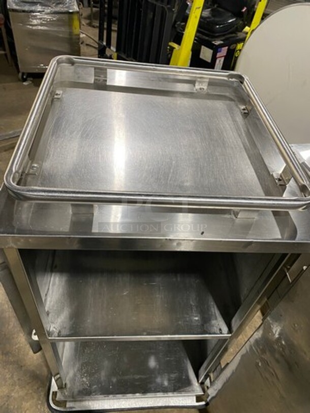 2013 Jones Zylon Commercial Single Door Dry Food Transport Cart! All Stainless Steel! On Casters! Model: ETCUA7 SN: 133831102 - Image 7 of 7