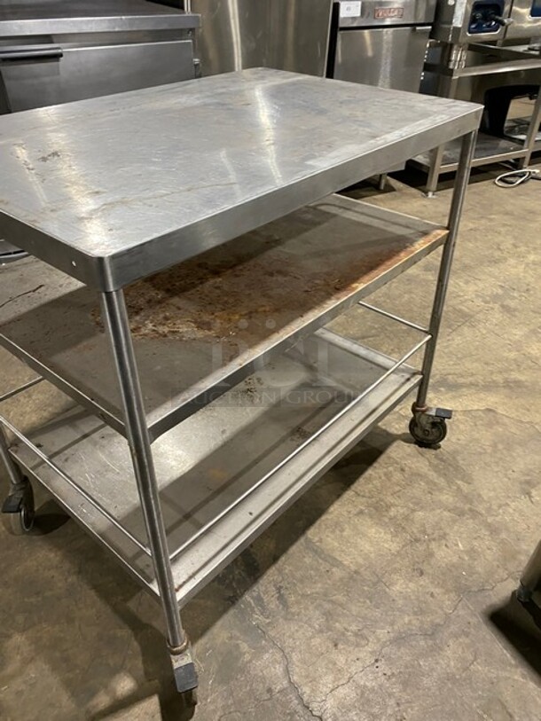 Commercial 3 Tier Cart! Solid Stainless Steel! On Casters! - Image 3 of 6