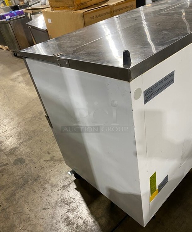 COOL! Like New Kelvinator Commercial Refrigerated Milk Cooler! Stainless Steel Body! On Casters! Model: KCHMC58 SN:91610049 115V - Image 4 of 7
