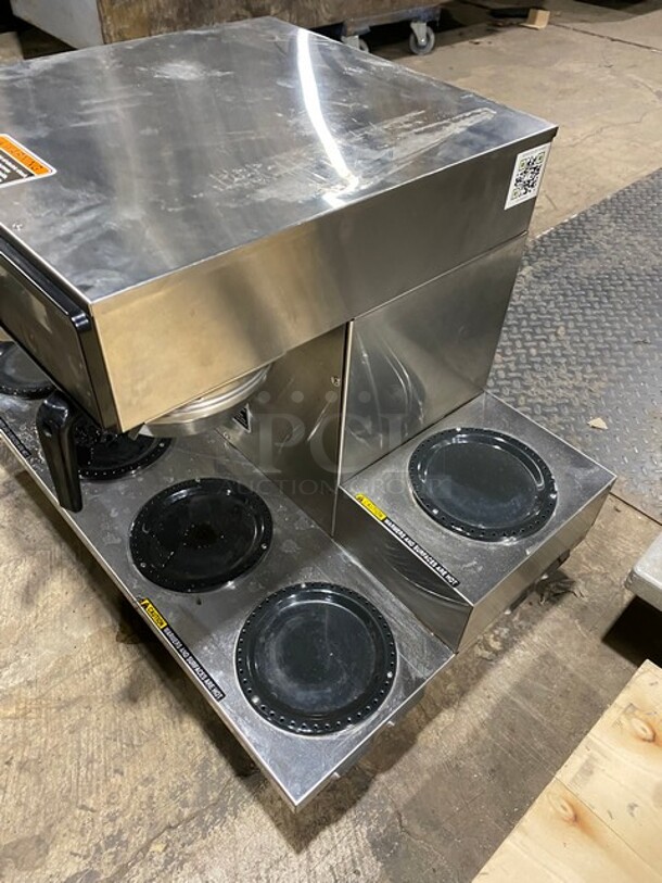 Bunn Stainless Steel Commercial Countertop Coffee Brewer! With 6 Warmers! On Legs! 120/208-240V 1 Phase! Model: AXIOM 0/6 TWIN SN: AXTN034446! - Image 2 of 9