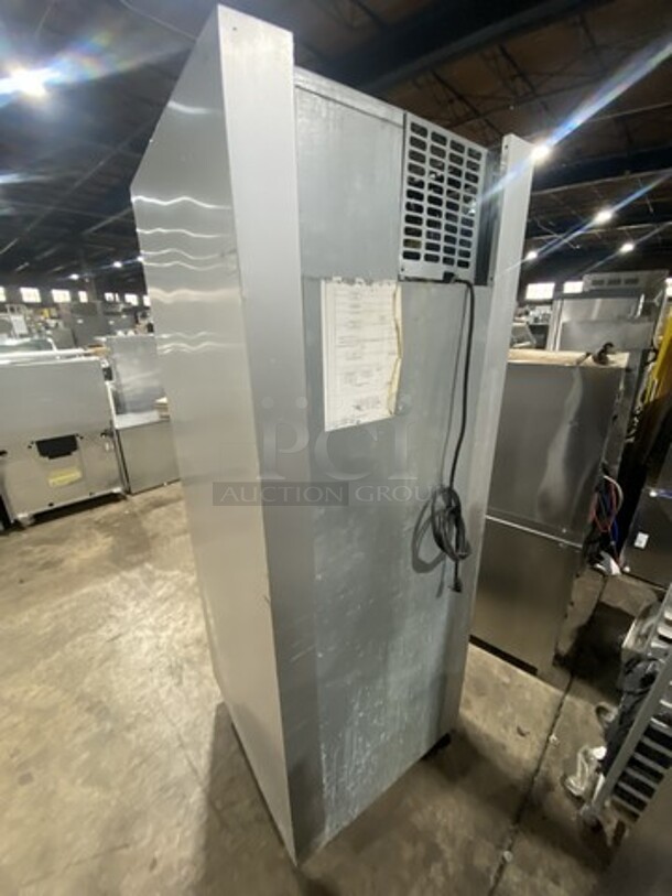 Traulsen One Solid Door Stainless Steel Reach In Cooler! Model G10011 Serial T05621H15! 115V 1 Phase! On Casters! - Image 4 of 9