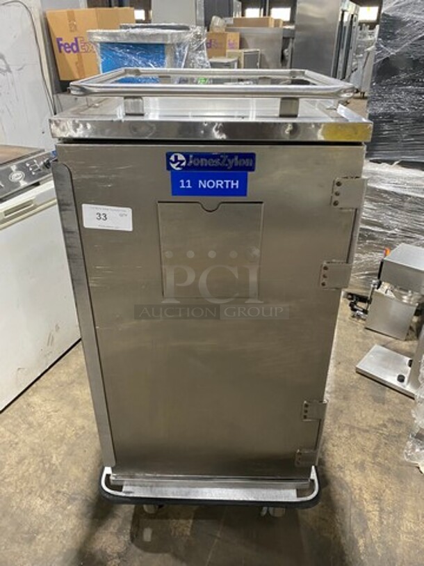 2013 Jones Zylon Commercial Single Door Dry Food Transport Cart! All Stainless Steel! On Casters! Model: ETCUA7 SN: 133831102 - Image 3 of 8