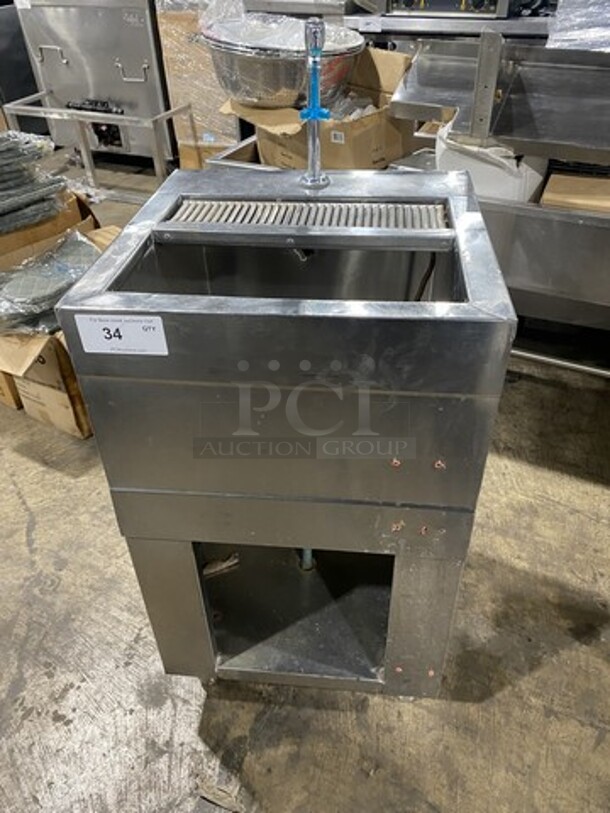 All Stainless Steel Custom Made Beverage Station With Ice Bin! - Image 1 of 8