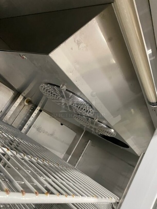 COOL! Hoshizaki Commercial 3 Door Reach In Cooler Merchandiser! With View Through Doors! Poly Coated Racks! All Stainless Steel Body! WORKING WHEN REMOVED! Model: CR3SFGYCR SN: F60047C 115V 60HZ 1 Phase - Image 7 of 9