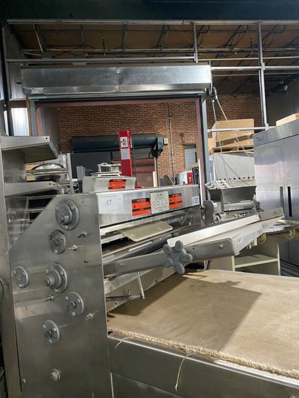 Acme Commercial Floor Style Heavy Duty Dough Sheeter! All Stainless Steel! On Casters! Working When Removed! Model 88 Serial 15139! 115V 1Phase!  - Image 8 of 10