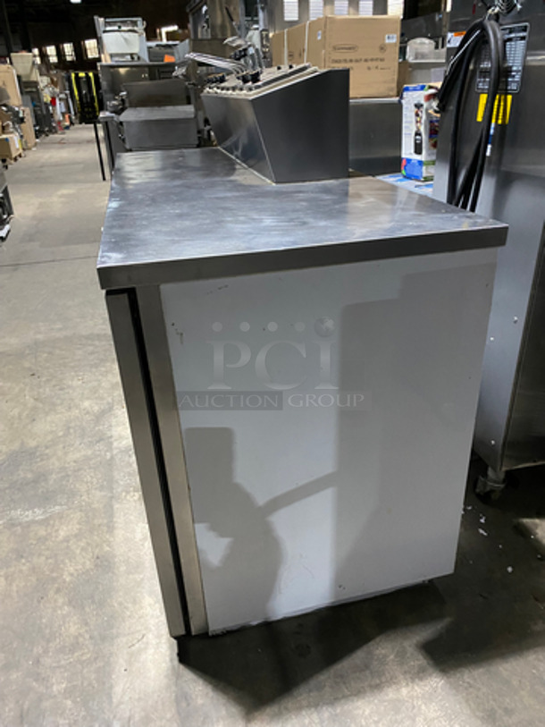 NICE! Beverage Air Commercial Refrigerated Work Top Station! With 2 Door Underneath Storage Space! With Cold Topping Rail! All Stainless Steel! Model: MS681 SN: 6715397 115V 60HZ 1 Phase - Image 3 of 9