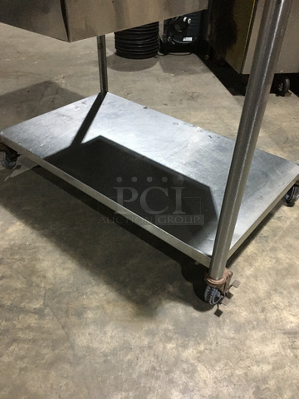 WOW! All Stainless Steel Work Top/Prep Top Table! With 1 Drawer! With Storage Underneath! With Back And Side Splashes! On Casters! - Image 6 of 8