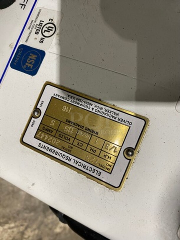 Oliver Commercial Countertop Bun/Bagel Cutter! Stainless Steel! On Small Legs! Model: 723 SN: 202447 115V 60HZ 1 Phase - Image 6 of 9