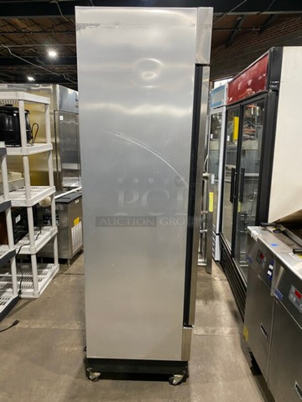 True Commercial Single Door Reach In Freezer! With Poly Coated Racks! All Stainless Steel! On Casters! Model: T19F SN:14699381 115V 60HZ 1 Phase - Image 3 of 9