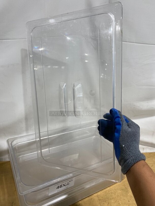 Polycarbonate Clear Food Pans With Lids! 2X Your Bid!  - Image 8 of 9