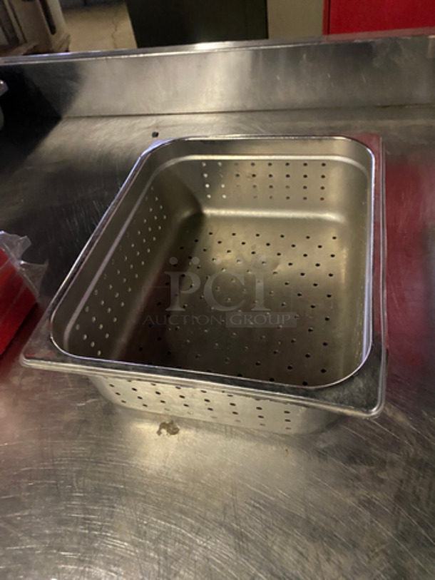 Assorted Size Stainless Steel Perforated Pans! 2x your Bid! - Image 4 of 4