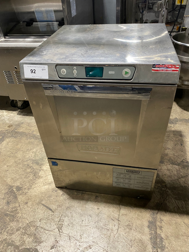 NICE! New Body Style Hobart Commercial Under The Counter Heavy Duty Dishwasher! All Stainless Steel! Model: LXER SN: 231183284 120/208V 60HZ 1 Phase