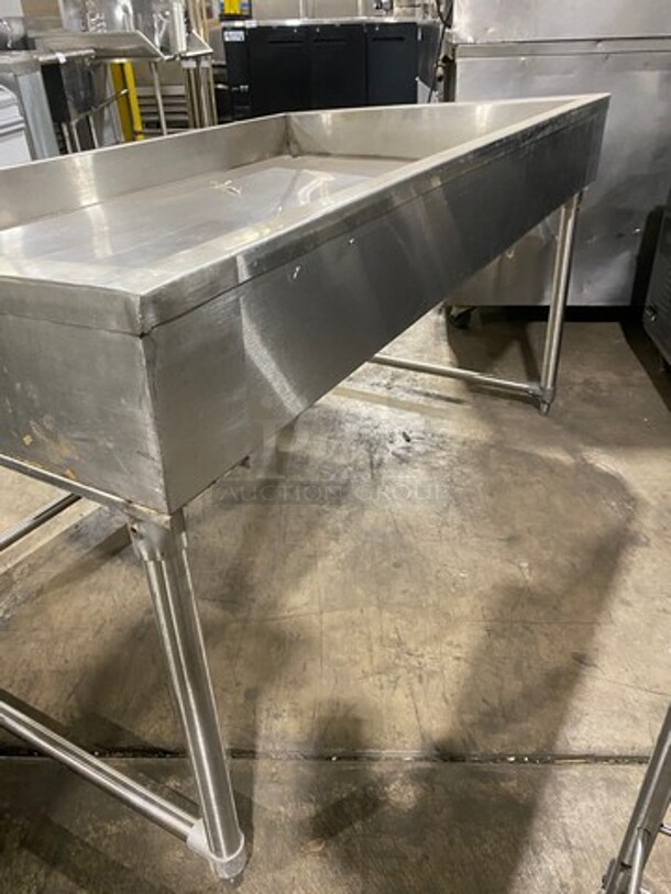 Commercial Ice Cooled Cold Pan! With Drain! All Stainless Steel! On Legs! - Image 4 of 6