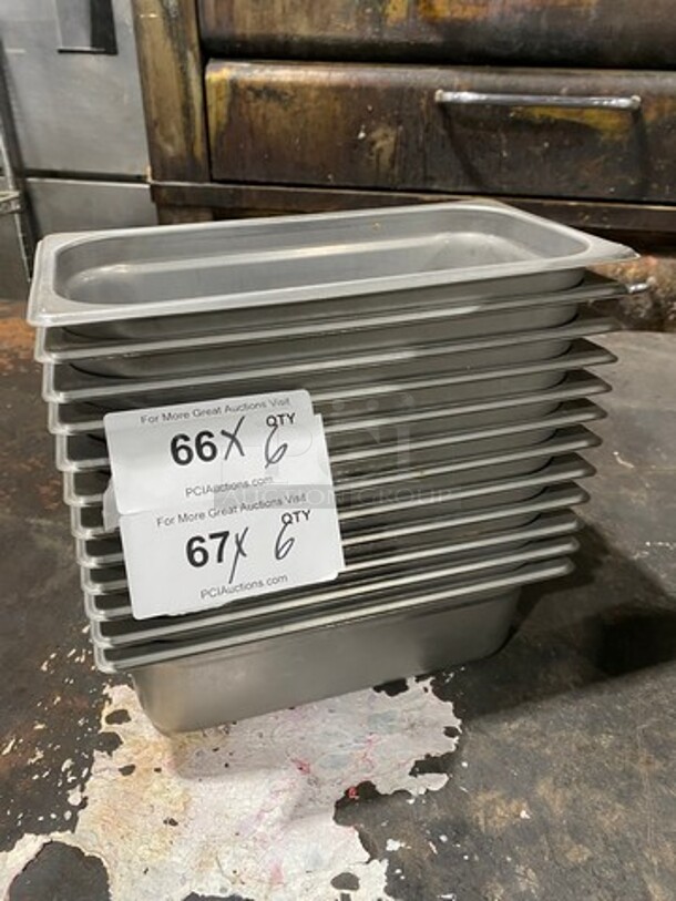 Browne Commercial Steam Table/ Prep Table Food Pans! All Stainless Steel! 6x Your Bid!