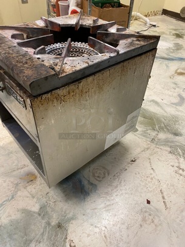 LATE MODEL! 2020 Asber Commercial Gas Powered Single Burner Stock Pot Range! Stainless Steel! On Casters! WORKING WHEN REMOVED! - Image 2 of 10