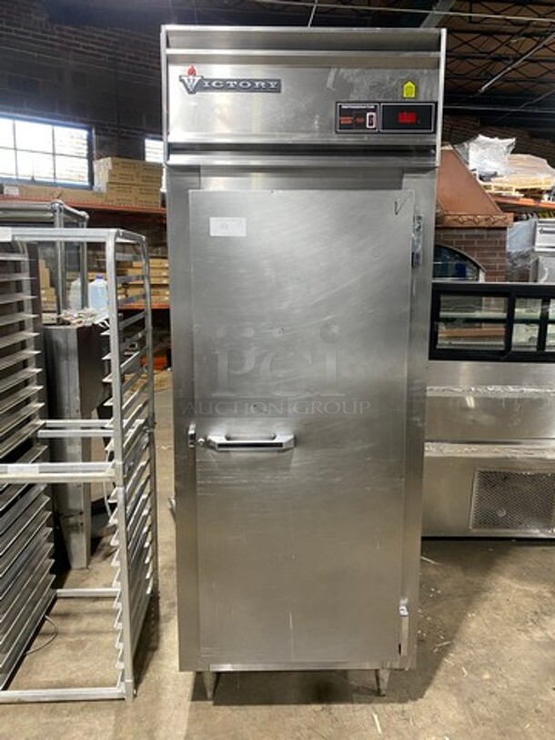 Victory Commercial Single Door Reach In Refrigerator! All Stainless Steel! On Legs!