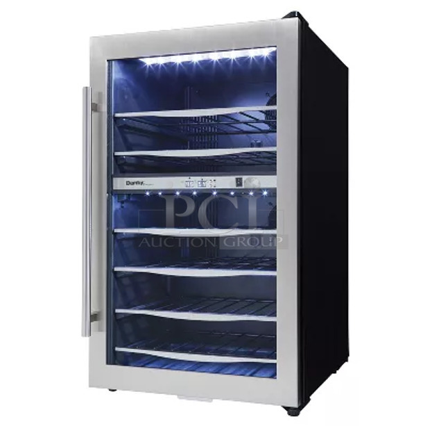 BRAND NEW SCRATCH AND DENT! Danby DWC040A3BSSDD 38 Bottle Free-Standing Metal Wine Cooler Merchandiser. 115 Volts, 1 Phase. Tested and Working! - Item #1111689