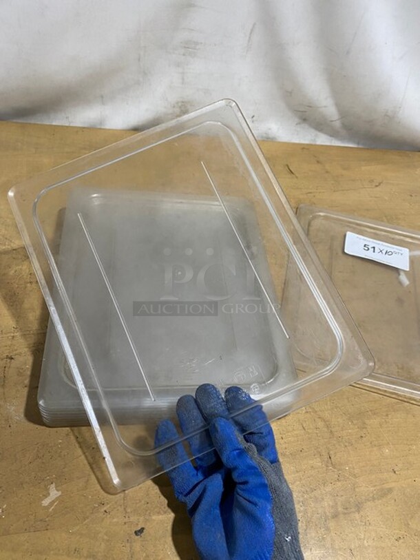 Cambro Polycarbonate Clear 1/2 Size Flat Food Pan Covers! Model: 20CWC! 10X Your Bid!  - Image 6 of 7