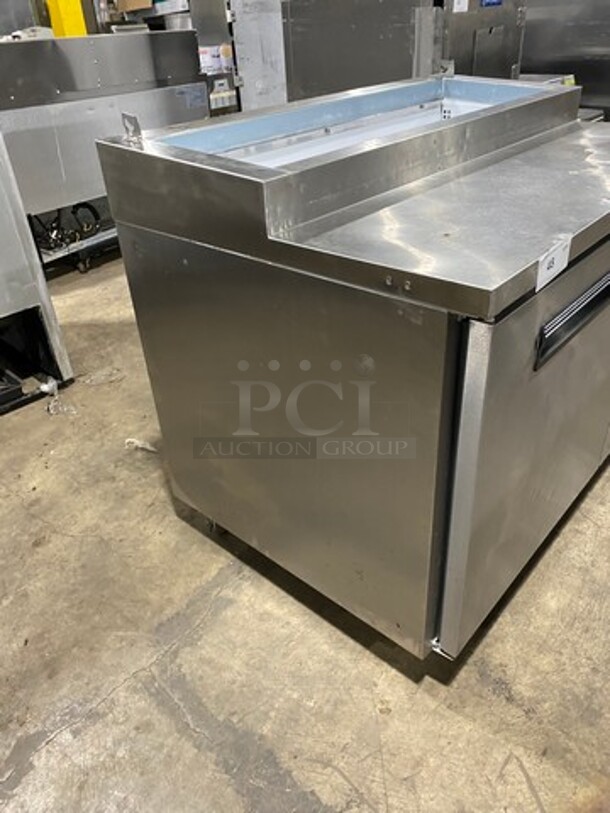 Maxx Cold Commercial Refrigerated Pizza Prep Table! With Single Door Storage Space! All Stainless Steel! On Casters! Model: MXCPP50 SN: 6023925 115V 60HZ 1 Phase - Image 2 of 9