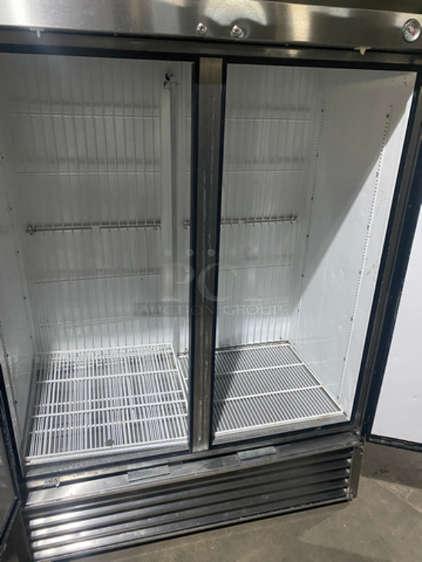 COOL! True Commercial 2 Door Reach In Freezer! With Poly Coated Racks! All Stainless Steel! Model: T49F SN: 13955025 115V 60HZ 1 Phase - Image 6 of 10