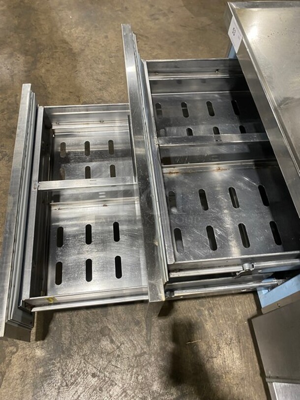 NICE! Delfield Refrigerated 2 Drawer Chef Base! With Additional Storage Space Underneath! All Stainless Steel! On Casters! 115V 1 Phase! Model: 17C52P SN: 1703150002864! - Image 5 of 8