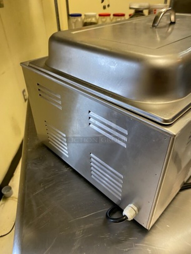 Avantco Commercial Countertop Single Well Food Warmer! All Stainless Steel! WORKING WHEN REMOVED! Model: 177W50 SN: 177W50211020210655 120V - Image 4 of 9