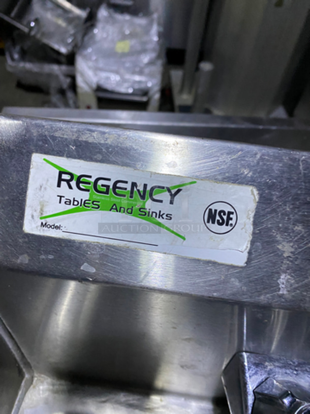 Regency Commercial Stainless Steel Hand Sink! With Back And Side Splashes! - Image 6 of 6
