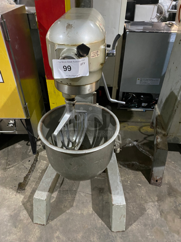 Hobart Commercial Heavy-Duty 20Qt Mixer! With Paddle Attachment And Mixing Bowl! Model: A200F SN: 11212406 115V 60HZ 1 Phase