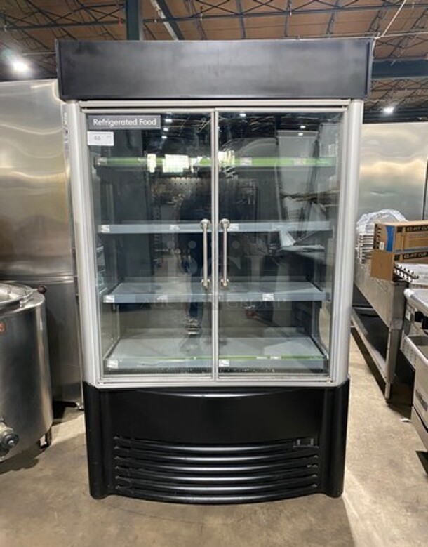 AHT Commercial Refrigerated Open Grab-N-Go Display Case! Neon Interior Lighting! WORKING WHEN REMOVED! Model: ACXLULLED SN: 29792000025561 208/230V 60HZ 1 Phase