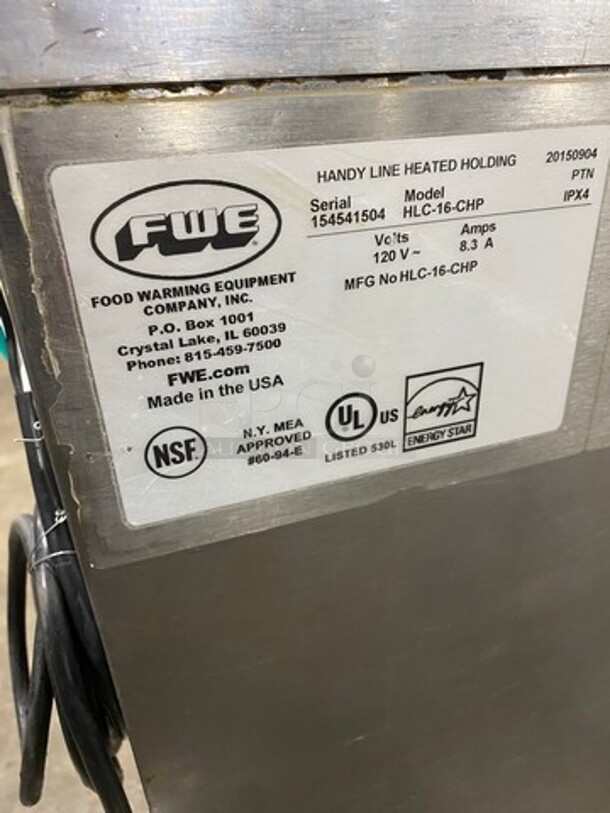 FWE Commercial 2 Door Food Warming/Holding Cabinet! All Stainless Steel! On Casters! Model: HLC16CHP SN: 154541504 120V - Image 5 of 10