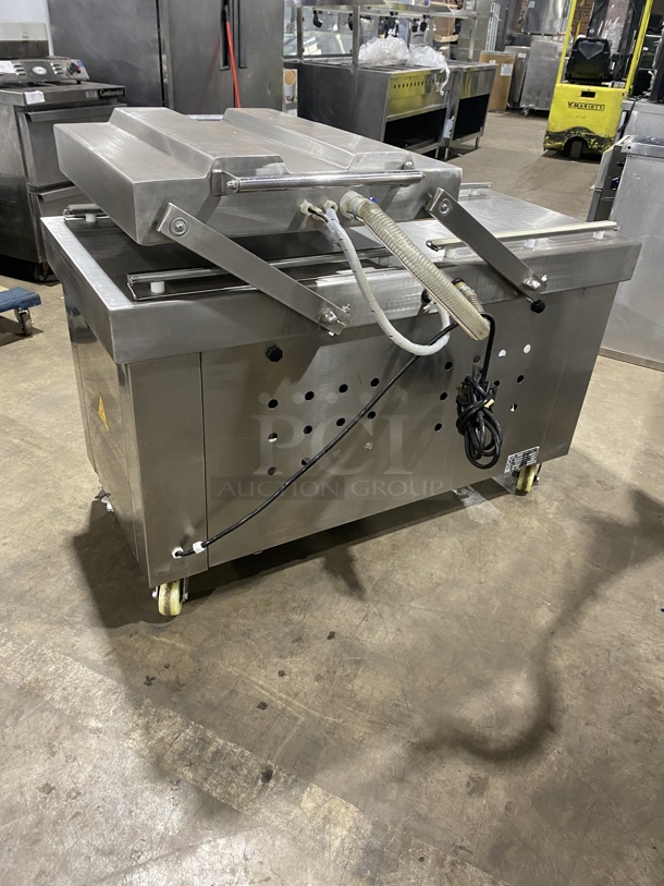 All Stainless Steel Vacuum Sealer packing Machine! Eletric Powered! Double Chamber! On Commercial Casters! - Image 3 of 8