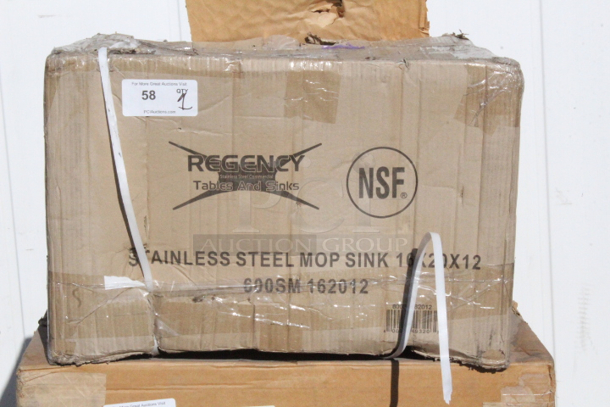 BRAND NEW SCRATCH & DENT! Regency 600SM162012 25" 16-Gauge Stainless Steel One Compartment Floor Mop Sink - 20" x 16" x 12" Bowl 21x25x16 - Image 2 of 7