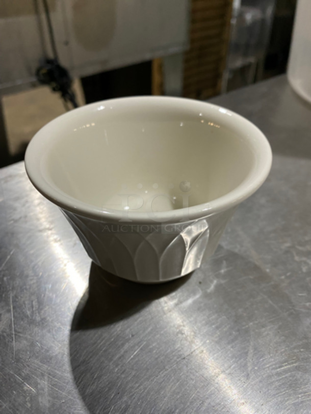 Homer Laughlin White Ceramic Ramekin! Includes Black Poly Crate! 2x Your Bid! - Image 3 of 7