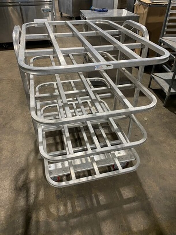 Win Holt Commercial Aluminum Mobile Merchandise Display Cart! On Casters Model: AVT42637PU - Image 2 of 6