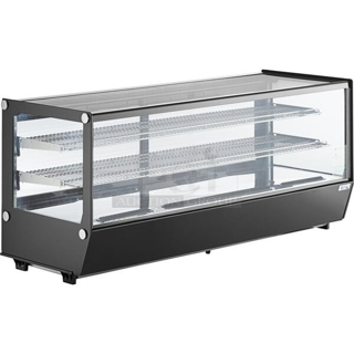 BRAND NEW SCRATCH & DENT! Avantco BCS-60-HC 60" Black Refrigerated Square Countertop Bakery Display Case with LED Lighting. S/N:1460202250091 TESTED. IN WORKING ORDER!!  Dent on the front right side. 60 x 22 3/8 x 27