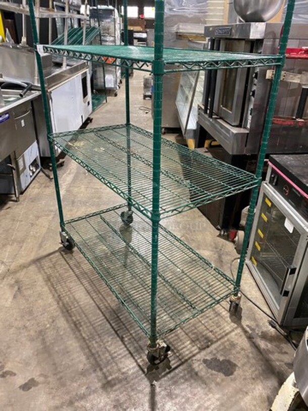 Metro 3 Tier Shelf! On Casters! BUYER MUST DISMANTLE! PCI CANNOT DISMANTLE FOR SHIPPING! PLEASE CONSIDER FREIGHT CHARGES! - Image 2 of 8