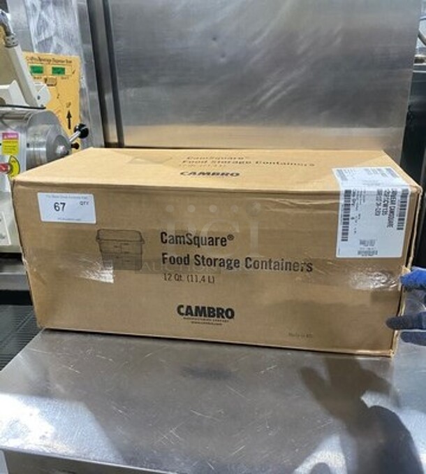 NEW! IN THE BOX! Cambro 12Qt Clear Poly Food Containers! - Image 1 of 8