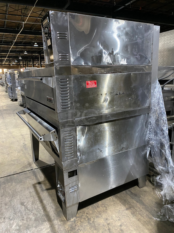 Garland Air Deck Commercial Natural Gas Powered Double Deck Pizza Oven! All Stainless Steel! On Legs! 2x Your Bid Makes One Unit! - Image 3 of 9