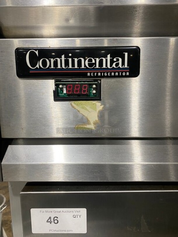 Continental Commercial Single Door Reach In Cooler! Poly Coated Racks! All Stainless Steel! With Legs! Model: DL1RE SN: 14551460 115V 60HZ 1 Phase - Image 5 of 12