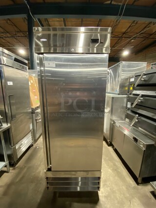Summit Stainless Steel Commercial One door Reach In Cooler! On Commercial Casters! MODEL SCRR231! 115V 1 Phase!  