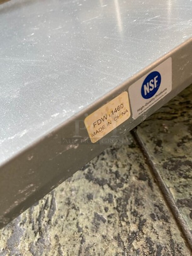 Solid Stainless Steel Work Top/ Prep Table! With Storage Space Underneath! On Legs! - Image 7 of 7