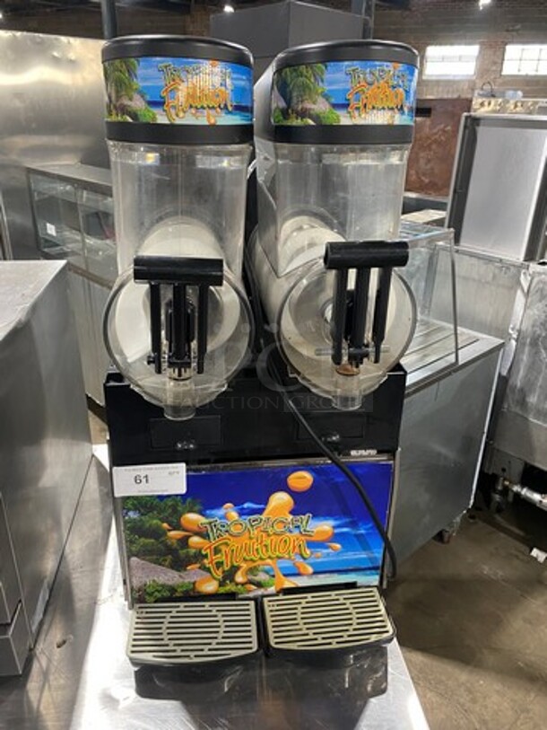 Commercial Countertop 2 Flavor Slushie/ Frozen Beverage Dispenser! Stainless Steel Body! SN: 191118000027 120V - Image 1 of 11