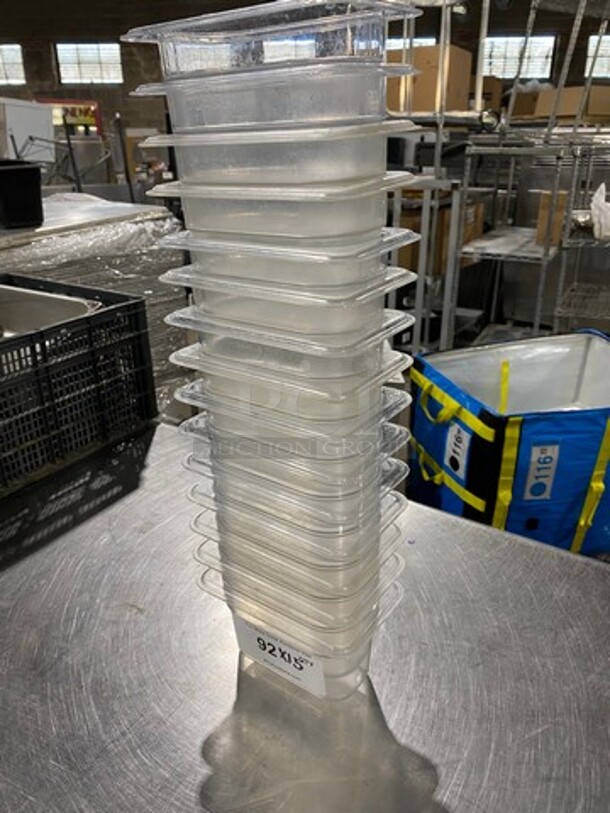 Cambro Clear Poly 1/9x4" Food Containers! 15x Your Bid! - Image 2 of 7