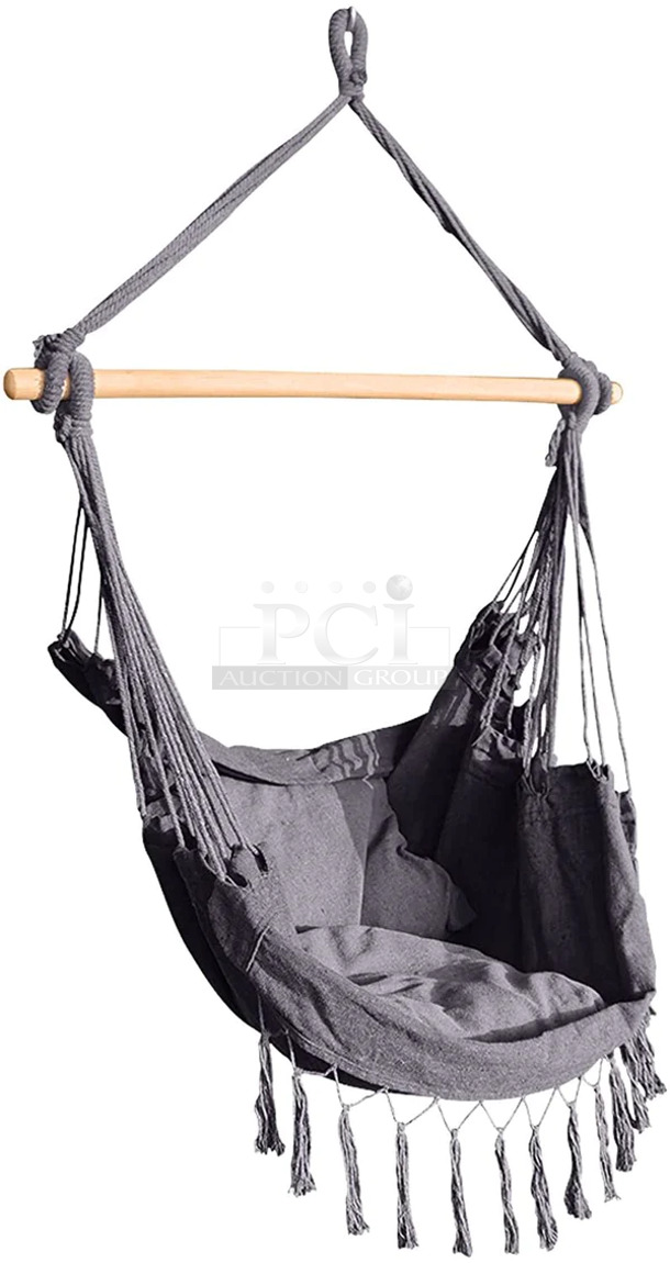 BRAND NEW SCRATCH AND DENT! SereneLife SLHMB30 Hanging Rope Hammock. Stock Picture Used For Gallery - Image 1 of 4