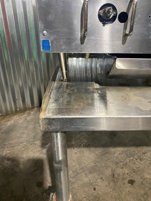 Vulcan Stainless Steel Commercial Natural Gas Powered Mirror Shine Flat Top Griddle! With Back & Side Splashes! On Equipment Stand! On Casters! - Image 9 of 11