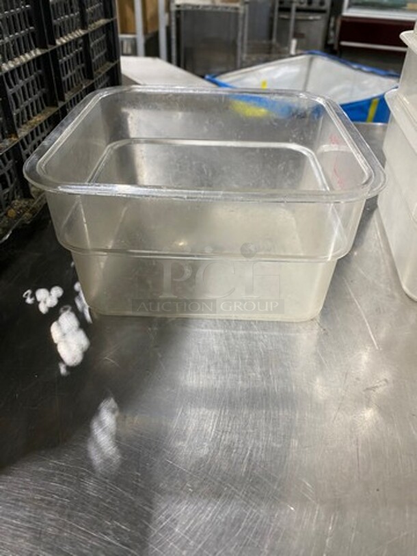 Cambro 2Qt Clear Poly Food Containers! 15x Your Bid! - Image 4 of 7