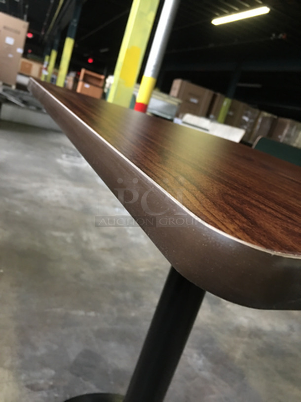 BRAND NEW! IN THE BOX! Wooden Pattern Table! With Black Metal Base! 24x30! 2x Your Bid! - Image 6 of 6