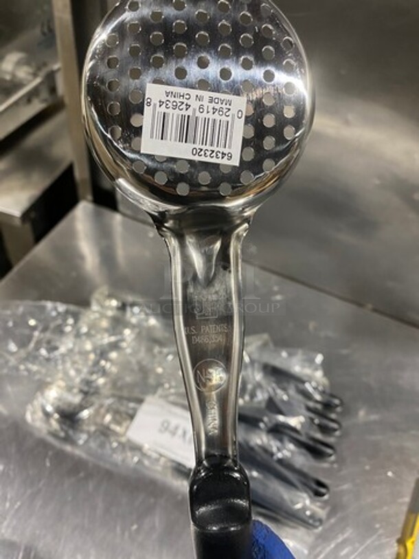 NEW! Perforated Serving Spoons! Stainless Steel With Cool Touch Handle! 6x Your Bid! - Image 4 of 6