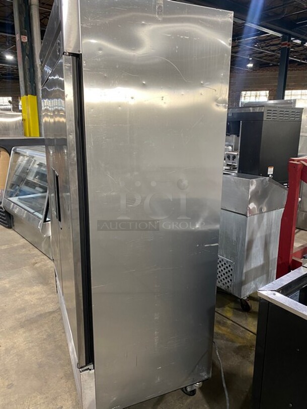 TRUE All Stainless Steel 2 Door Reach In Freezer! Model: T-49F ASerial 7684129! 115V 1 Phase! On Casters!  - Image 4 of 9