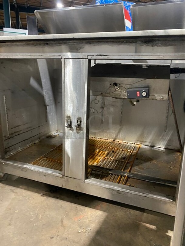 Bari Commercial Refrigerated Pizza Prep Table! With Marble Top! With 3 Door Underneath Storage Space! All Stainless Steel! On Casters! - Image 6 of 10